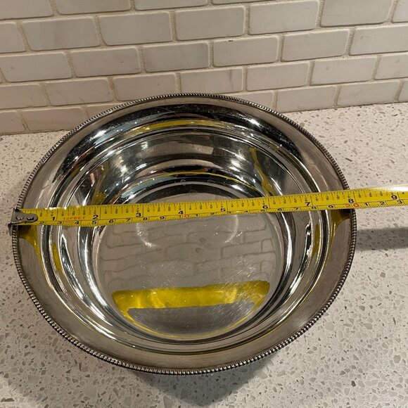 John Dixon & Sons Sheffield Silverplate Round Bowl with Beaded Rim-8" - Picture 6 of 7